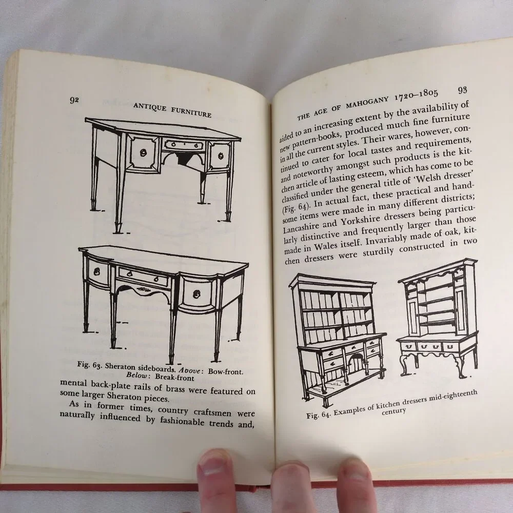 Antique Furniture Explained Illustrated 1500-1901 KWM Bowers 1971 Hardcover Book